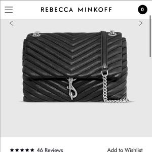 Rebecca Minkoff Edie Flap Shoulder Bag- Black